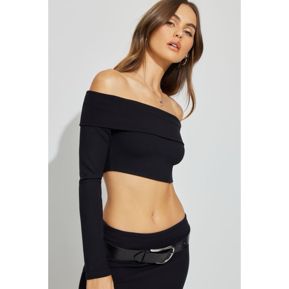 NWT Garage Kayla Foldover Off Shoulder Top Small